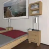 Nachttisch ohne Rückwand ohne Zwischenboden mit Füße mit Produktbild-Vorschau 2
