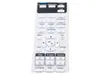A close-up view of a white remote control with orange accents, displaying various buttons and labels. Náhled obrázku produktu