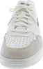 A close-up, front-facing view of a white and beige sneaker. Produktbild-Vorschau
