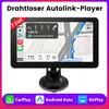 Awesafe 7Zoll carplay Navigationsgerät Black GPS Bluetooth Produktbild-Vorschau 1