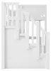 Hochbett 90x200 cm mit Schreibtisch, Kleiderschrank, Regal, Produktbild-Vorschau 13