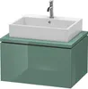 Konsolenunterschrank L-CUBE 400x720x547mm taupe supermatt Produktbild-Vorschau 1