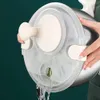 6L Salatschleuder Edelstahl Gemüsewäscher mit Deckel Produktbild-Vorschau 3