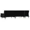 vidaXL Schlafsofa in L-Form Schwarz 271x140x70 cm Samt -  Produktbild-Vorschau 6