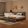 Čalúnená posteľ ProximaX 140 x 190 cm, sivá, s RGB LED a Náhľad obrázku produktu 2