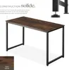 Table de bureau Flint - Bois foncé industriel, rustique, Voir les images du produit 3