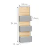 relaxdays Hängeaufbewahrung Bad für Wand und Tür Produktbild-Vorschau 2