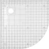 SMC Duschwanne 90x90cm weiß Steinoptik mit Ablaufgarnitur Produktbild-Vorschau 8
