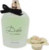 Geöffneter Flakon von Dolce Floral Drops mit goldener Sprühdüse, daneben liegender Blütenkappe. Produktbild-Vorschau