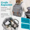 Wickelrucksack Baby, Wickeltasche groß, Viel Stauraum inkl. Produktbild-Vorschau 4