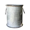 Runder Zink Pflanztopf mit Griffen, rostiger Stil, H 26 cm, Produktbild-Vorschau 2