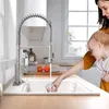 Edelstahl Küchenarmatur Ausziehbar Brause Wasserhahn Küche Produktbild-Vorschau 4