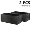 Two black fabric grow bags are shown on a white background. Text indicating '2 PCS' and dimensions is displayed. Produktbild-Vorschau