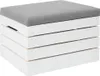 Pouf con apertura a cassetta bianco KIEFER 50x40x35 cm | Anteprima dell’immagine prodotto 1