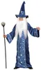 "Fantasy Zauberer" Kinderkostüm | Blau Gold - Robe und Hut Produktbild-Vorschau 1