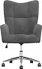 A studio shot of a dark gray velvet office chair. Podgląd zdjęcia produktu