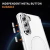 A close-up of a clear phone case with metallic buttons, set against a dark, starry background with a hint of a planet. Náhled obrázku produktu
