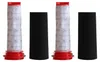 Two sets of vacuum cleaner filters are displayed against a white background. Produktbild-Vorschau