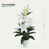 Lacers SMARAGDLINE künstliche Lilien weiß 65cm - Dekorative Produktbild-Vorschau 2
