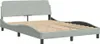 vidaXL Struttura letto "Dover" grigio chiaro 140x200 cm in Anteprima dell’immagine prodotto 3