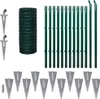 A collection of fencing components including posts, mesh, and stakes. Produktbild-Vorschau