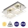 LED Wand- & Deckenleuchte TELL mit Glas Chrom glänzend 2flg Produktbild-Vorschau 4