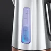 A close-up view of a kettle's water level indicator, showing the water level and measurement markings. Produktbild-Vorschau