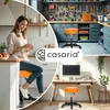 CASARIA® 2x Sgabello con Ruote Regolabile 46-60 cm in Pelle Anteprima dell’immagine prodotto 6