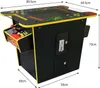 A diagram showing the dimensions of a retro arcade game table. Produktbild-Vorschau