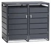 TIMBELA M802-2K Kovový Box na Popelnice 2 x 240L, Kryt na Náhled obrázku produktu 2