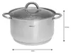Kinghoff pots argentés géants 12 pieces KH4450 Voir les images du produit 12