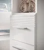 Badezimmer Hochschrank "Leon" weiß Hochglanz Badschrank 30 Produktbild-Vorschau 4
