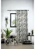 Stoff Textil Bodenkissen Leaves - schwarz/weiss - baumwolle Produktbild-Vorschau 3