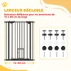 PawHut Barrière de sécurité animaux de 104H cm avec porte Voir les images du produit 3