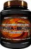 A black plastic container of SCITEC Nutrition Crea-Bomb Passion Fruit flavored multi-component creatine matrix. Produktbild-Vorschau
