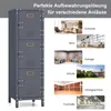 Armadietto in metallo COSTWAY, armadietto industriale alto Anteprima dell’immagine prodotto 3