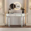 MODFU Luxe console-/kaptafeltje met lade en kristallen Productafbeelding-voorbeeld 2