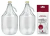 2x 5L Flasche +Schwefelpulver GLASBALLON Weinballon Produktbild-Vorschau 1