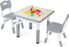 Peviasot Kindertisch mit 2 Stühlen, höhenverstellbar, 60 x Produktbild-Vorschau 1