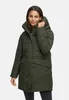 Marikoo Damen Steppmantel Wintermantel Teddyfell gefüttert Produktbild-Vorschau 3