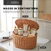Aqbau Weiden-Kosmetikkorb mit Deckel, 26 x 18 x 16 cm Produktbild-Vorschau 4