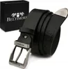 Herrengürtel, breit, schwarzes Leder, 120 £ Produktbild-Vorschau 1
