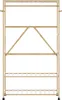 vidaXL Kledingrek met planken en wielen, 110x40x180 cm, Productafbeelding-voorbeeld 2