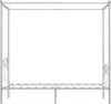 A white metal canopy bed frame on a white background. Produktbild-Vorschau