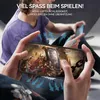 A person is playing a game on a smartphone, with graphics indicating airflow and cooling. Produktbild-Vorschau