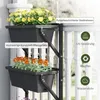 Outsunny 3er Set Blumentopf Pflanzkübel mit Löcher, 56x42 Produktbild-Vorschau 7