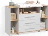 Wickelkommode Livinity Torino Weiß/Goldkraft Eiche mit 3 Produktbild-Vorschau 1