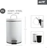 Poubelle Metal Blanche 3l - M S V Voir les images du produit 15