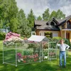 JOIEYOU Freilaufgehege Hühner 5x1m Hühnerstall Metall mit Produktbild-Vorschau 4