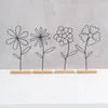 Blumen Deko Aufsteller 4er Set Metall Schwarz MDF Produktbild-Vorschau 6